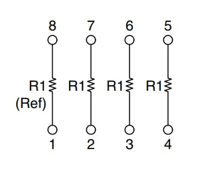 Schematic - Vishay / Thin Film Dual-In-Line MORN Thin Film Resistors
