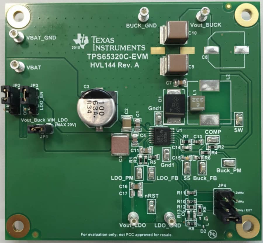 Mechanical Drawing - Texas Instruments TPS65320C-EVM Step-Down Converter EVM