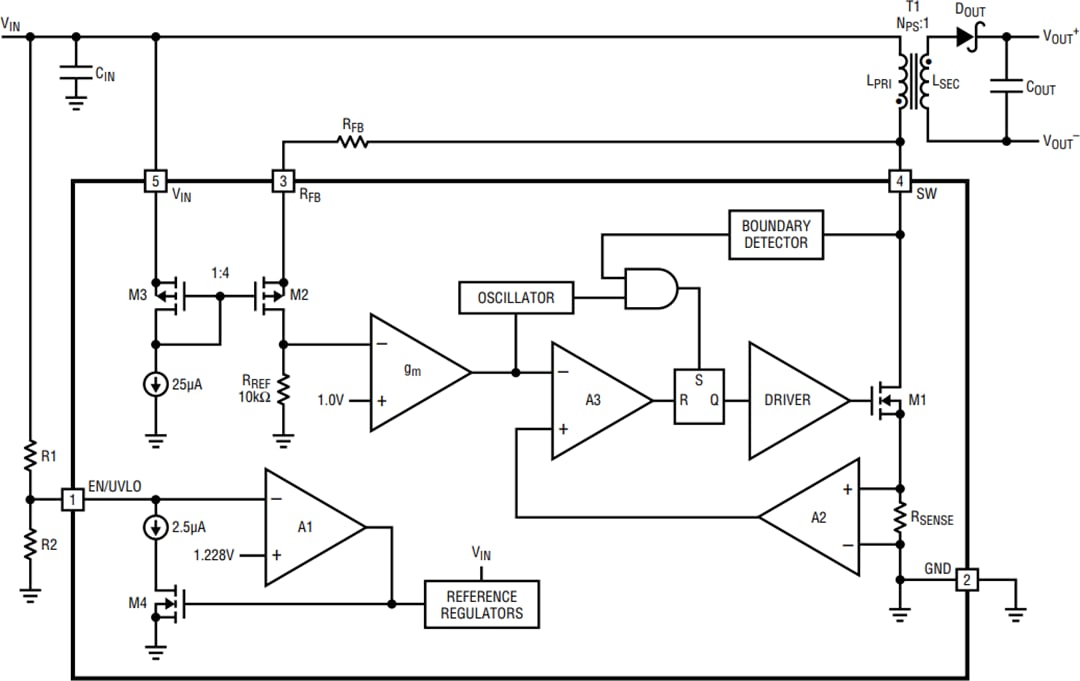 Block Diagram - Analog Devices Inc. LT8301 / LT8302 Isolated Flyback Converters