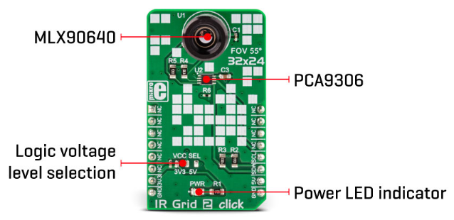 Block Diagram - Mikroe MIKROE-3194 IR Grid 2 Click