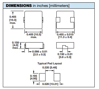 Chart - Vishay / Dale IHSR-4040DZ-51 High-Temp. Commercial Inductors