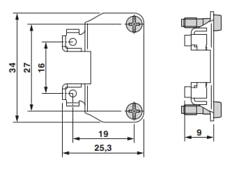 Phoenix Contact HEAVYCON Plastic DIN Rail Mounting Frames