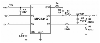 Location Circuit - Monolithic Power Systems (MPS) MP2331x Synchronous Buck Converters