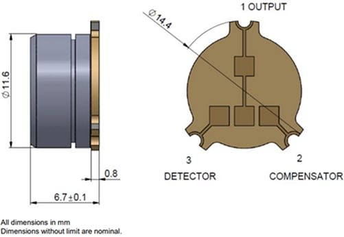 Amphenol SGX Sensortech MP7227-DA Miniature MEMS Combustible Gas Sensor