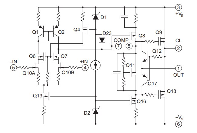 Schematic - Apex Microtechnology PA85 High Voltage Power Operational Amplifiers