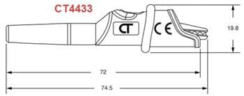 Cal Test Electronics Insulated Alligator Test Clips
