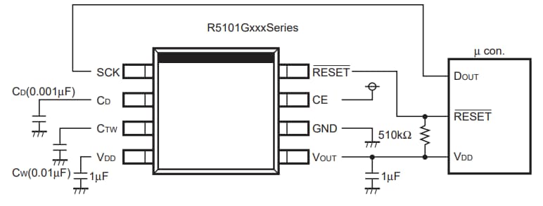 Application Circuit Diagram - Nisshinbo R5101G Power Management ICs