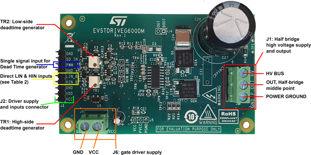 STMicroelectronics EVSTDRIVEG600DM Demonstration Board