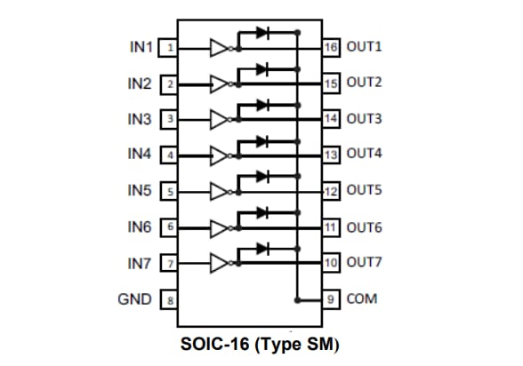 Diodes Incorporated ULN62003A DMOS Arrays