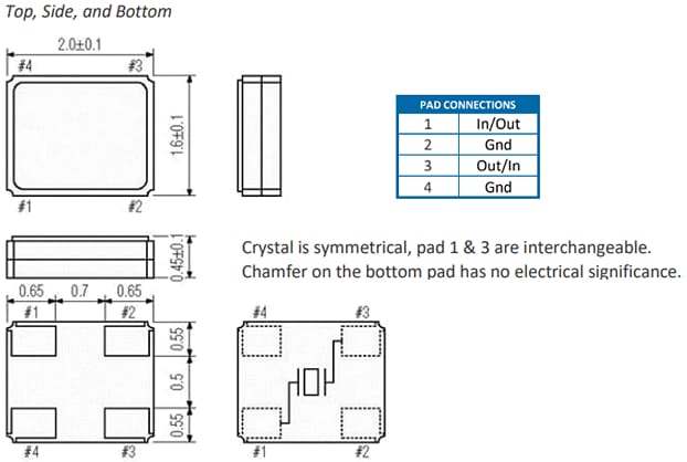 ECS ECX-1637QZ SMD Crystals