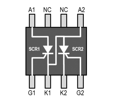 Application Circuit Diagram - IXYS STS802U2SRP 1.5A Sensitive Dual SCRs