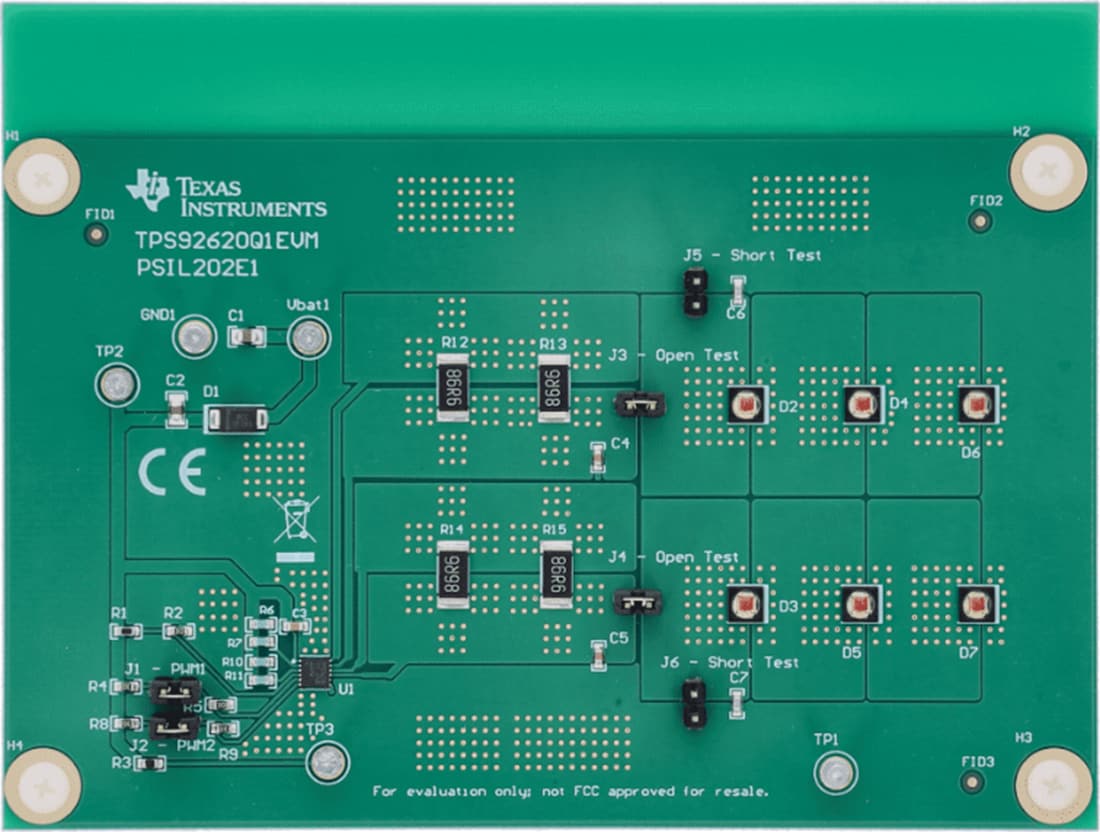 Mechanical Drawing - Texas Instruments TPS92620Q1EVM Driver Evaluation Module