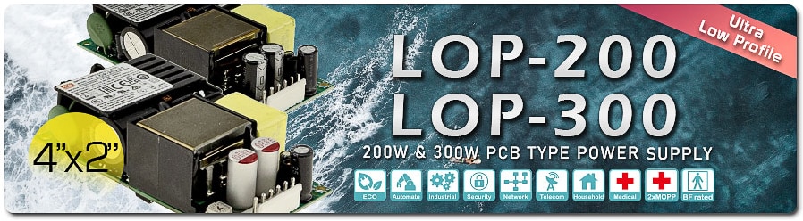 MEAN WELL LOP-200/300 Power Supplies