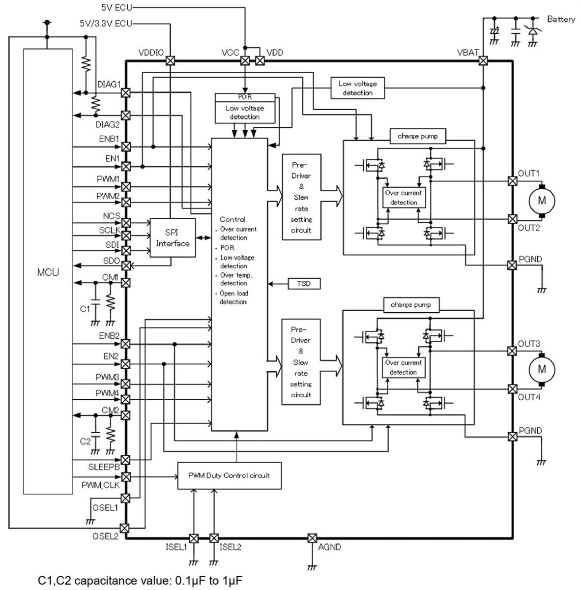 Block Diagram - Toshiba Bi-CMOS Linear Integrated Circuits