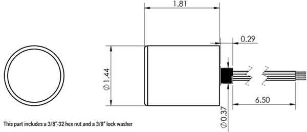 Mechanical Drawing - Triad Magnetics J Series Shielded Audio Transformers