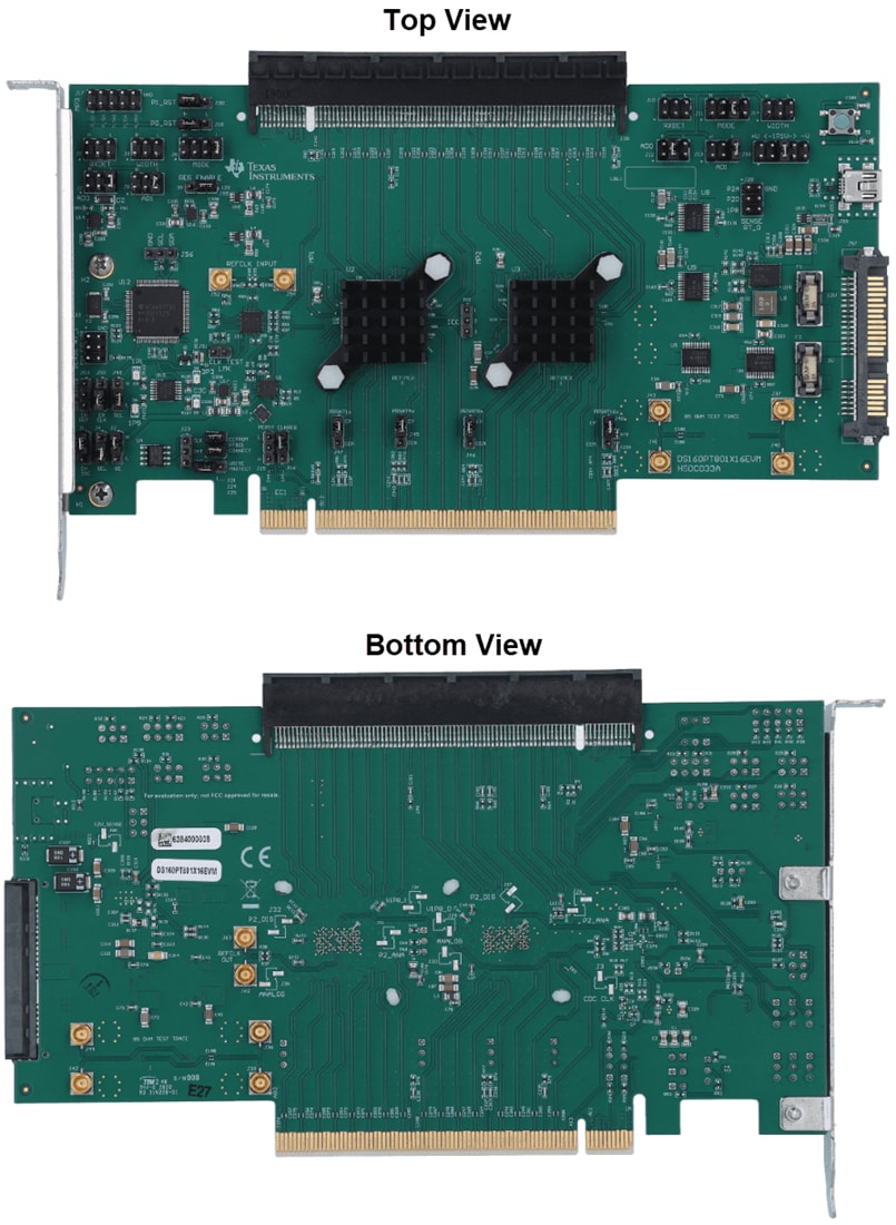 Mechanical Drawing - Texas Instruments DS160PT801X16EVM Retimer Evaluation Module