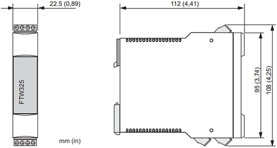 Mechanical Drawing - Endress+Hauser Nivotester FTW325 Point Level Switches