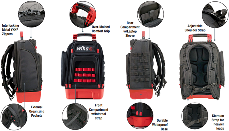 Infographic - Wiha Heavy Duty Tool Hauler Backpack & Tool Sets
