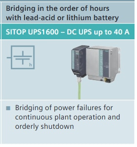 Infographic - Siemens SITOP UPS1600 DC UPS Modules