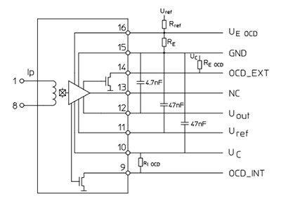Schematic - LEM HMSR-SMS Board Mount Integrated Current Sensors