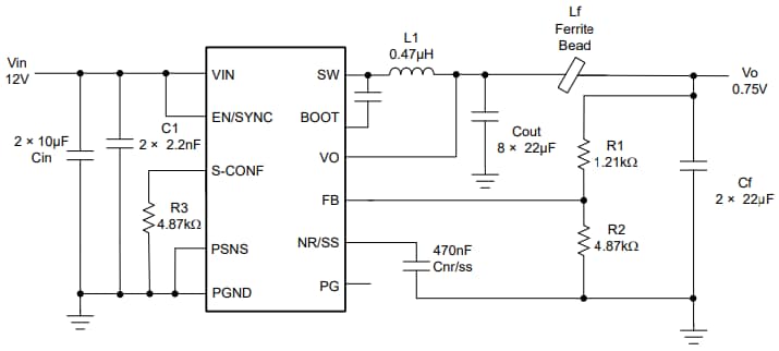Schematic - Texas Instruments TPS6296x Low Noise & Low Ripple Buck Converters